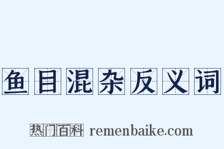 鱼目混杂反义词是什么意思的图片